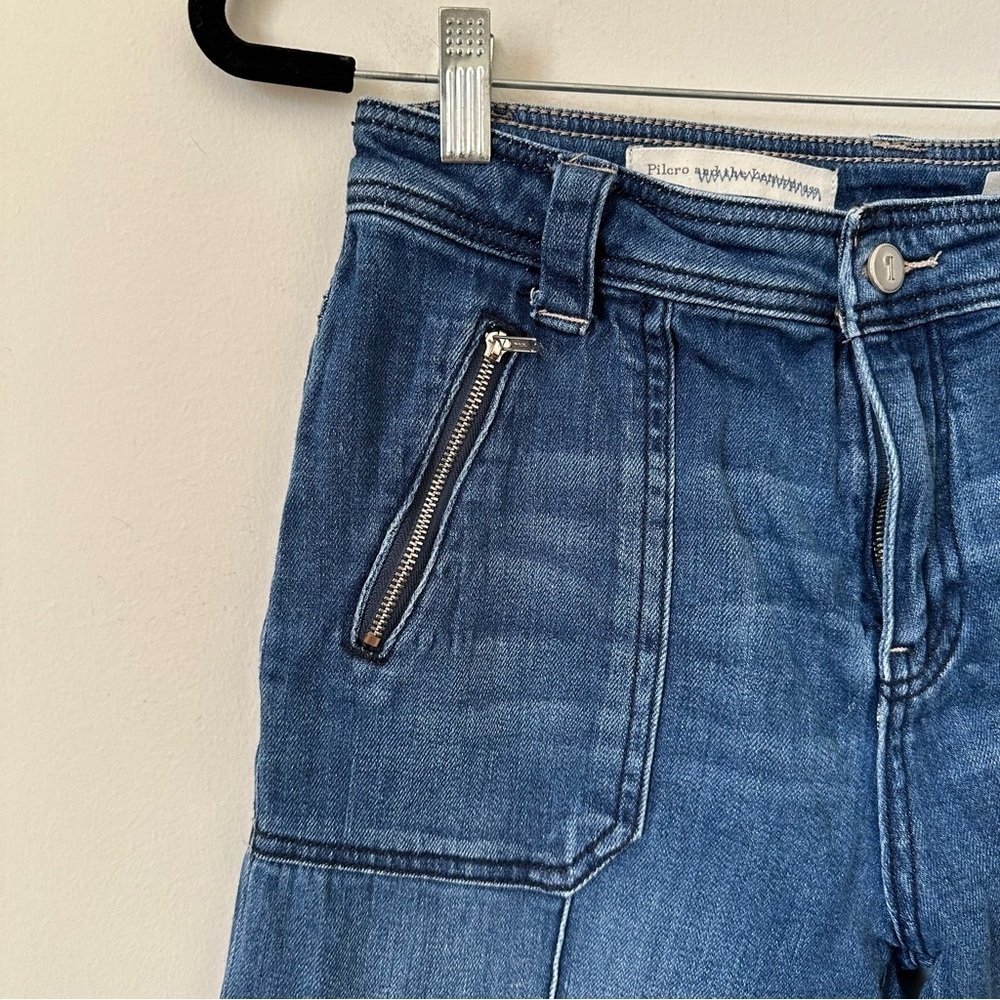 Pilcro The Letterpress Anthropologie Wide Leg Jeans Size 27 High Rise Denim - Picture 4 of 8